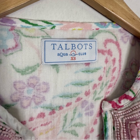 Talbots Aqua Club Gauze Caftan Cover-Up – Island Paisley – XS - Picture 6 of 7